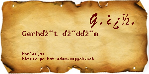 Gerhát Ádám névjegykártya