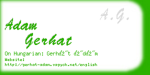 adam gerhat business card